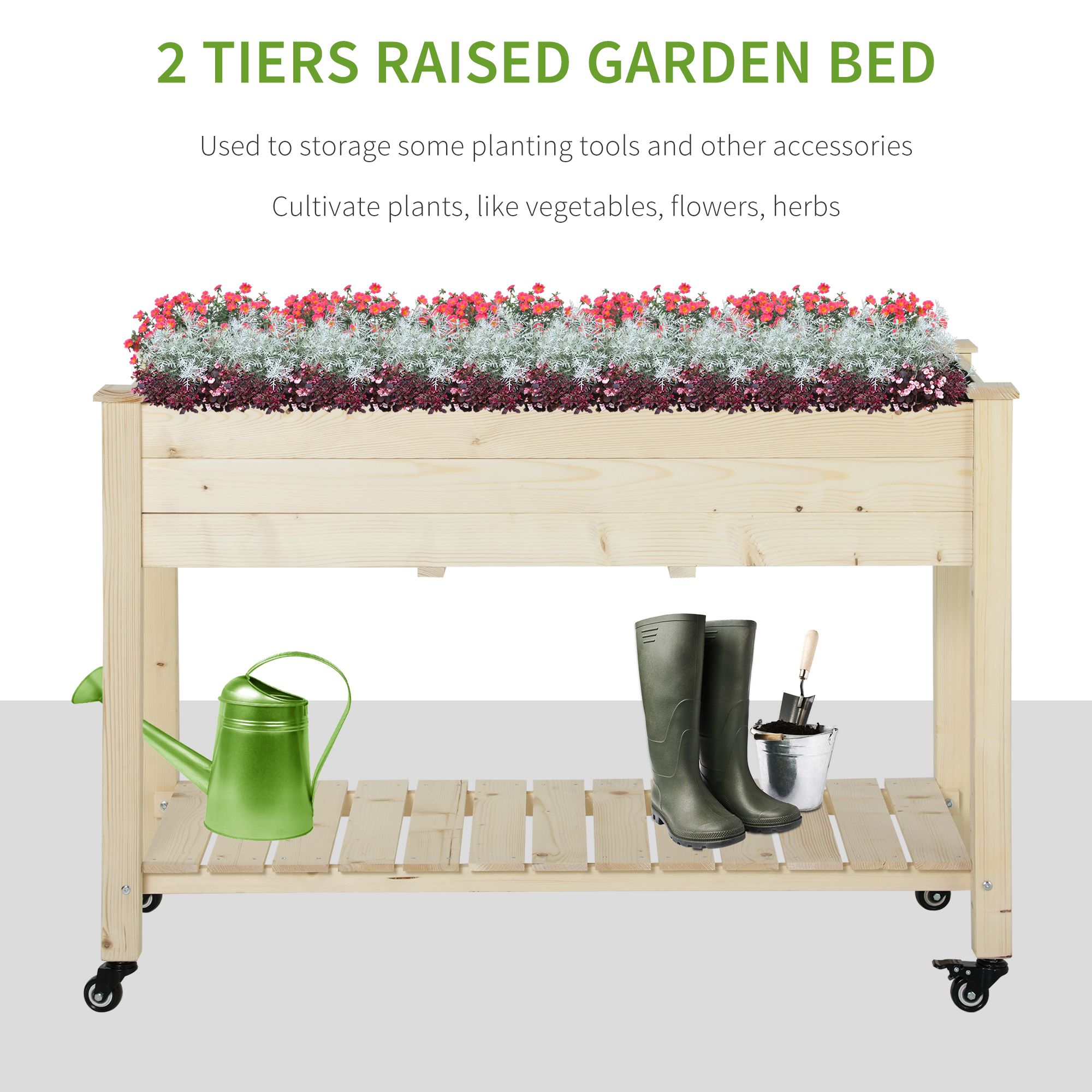 Dış Mekan/İç Mekan Tekerlekli  - Raised Garden Bed incelemesi ve fiyatı