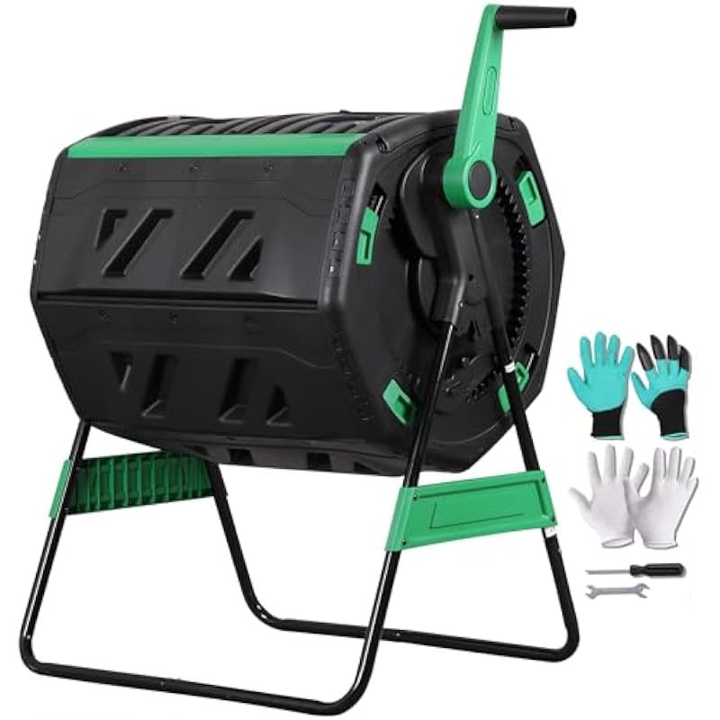 53 Galonluk, İki Bölmeli, Döne - Compost Bin incelemesi ve fiyatı