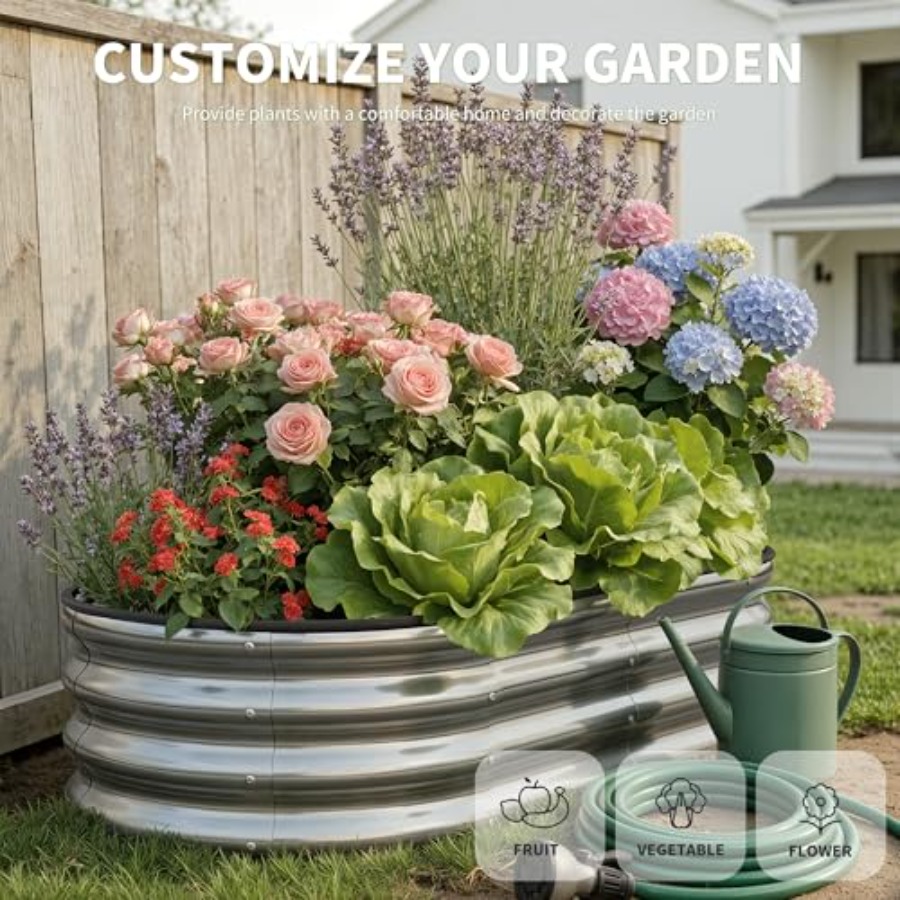 Oval Büyük Galvanizli Metal Yü - Raised Garden Bed incelemesi ve fiyatı