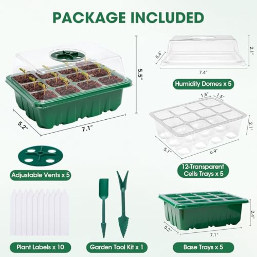 5'li Paket Nem Kubbeli Tohum B - Seed Starter Tray incelemesi ve fiyatı